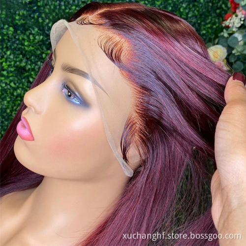 Dropship Hair Supplier Transparent Lace 180 Density 13*4 lace Long Remy Brazilian Bone Straight Human Hair Wigs